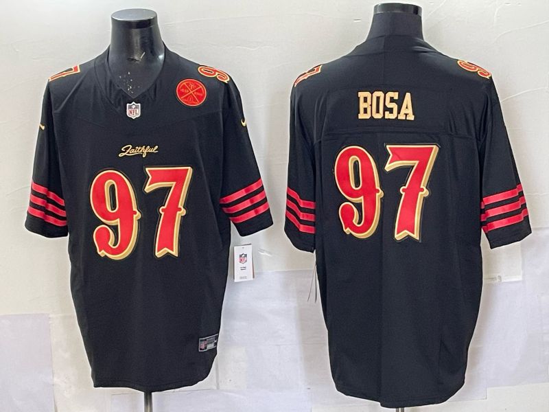 Men Nike San Francisco 49ers #97 Bosa black 5th generation Limited NFL 2025 Jersey 0065
